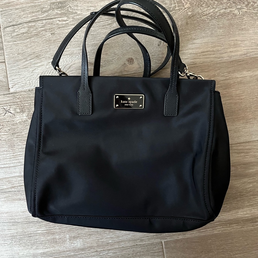 Kate Spade Sam Icon Black Nylon Small Tote Bag
